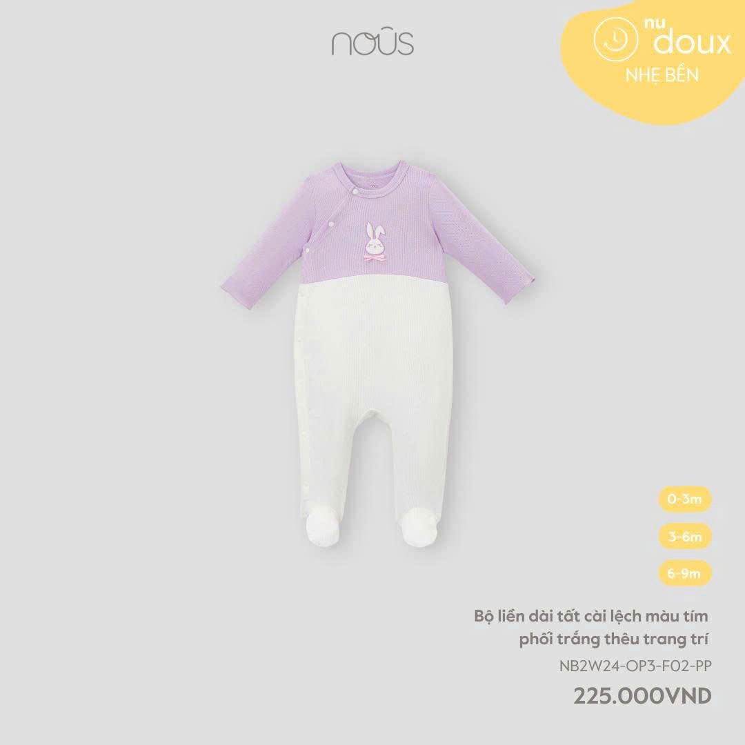 Nous Party - Bộ Body liền dài có tất phối màu NE2W24-OP3-M01-SW