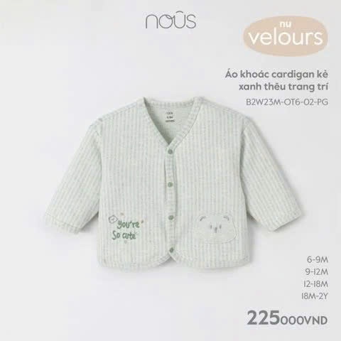 Nous Party - Áo khoác Cardigan thêu trang trí B2W23M-OT6-02-PG