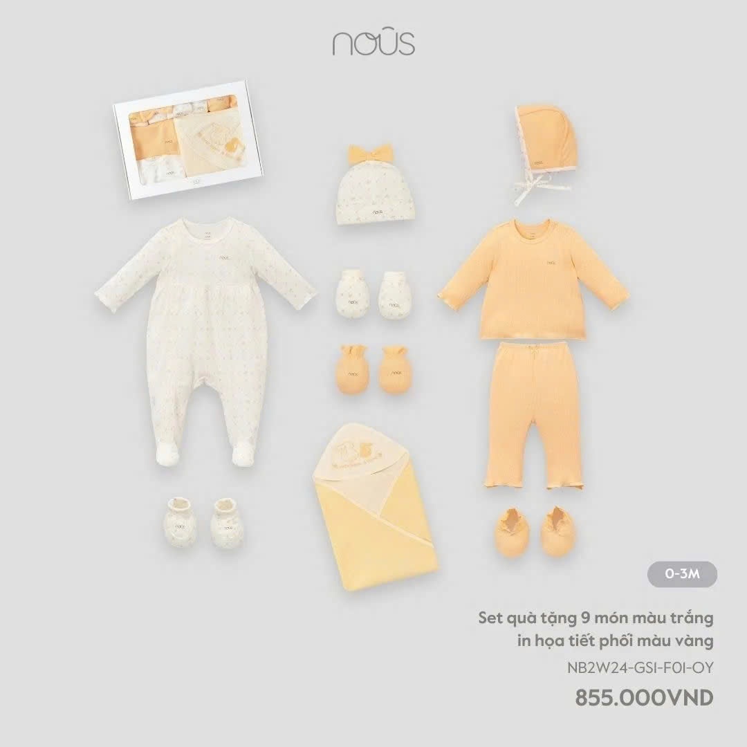 Nous Party - Set quà tặng 9 món in họa tiết phối màu NB2W24-GS1-F01-OY