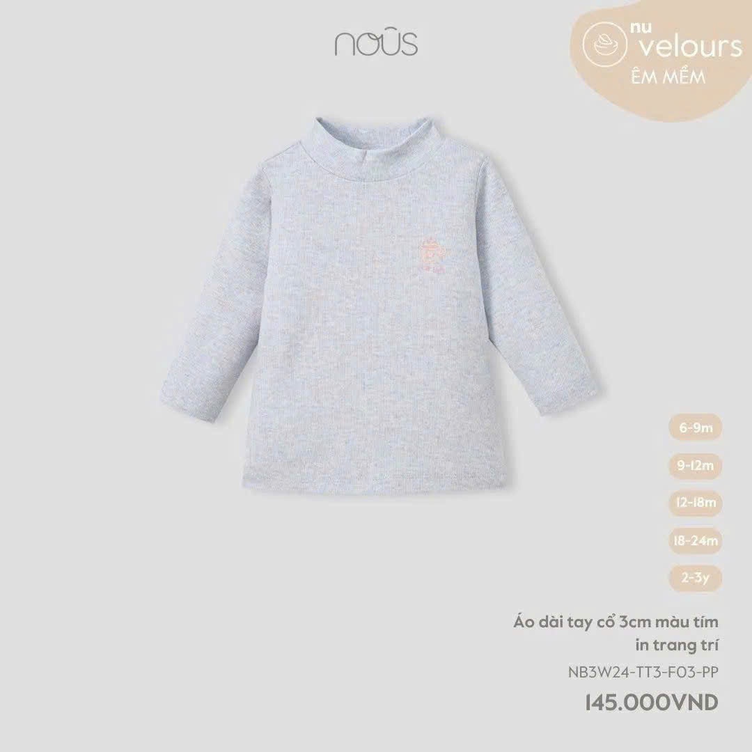 Nous Party - Áo dài tay cổ 3 cm NB3W24-TT3-F03-PP