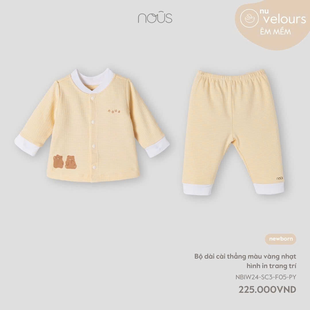 Nous Party - Bộ quần áo dài tay NB1W24-SC3-F05-PY