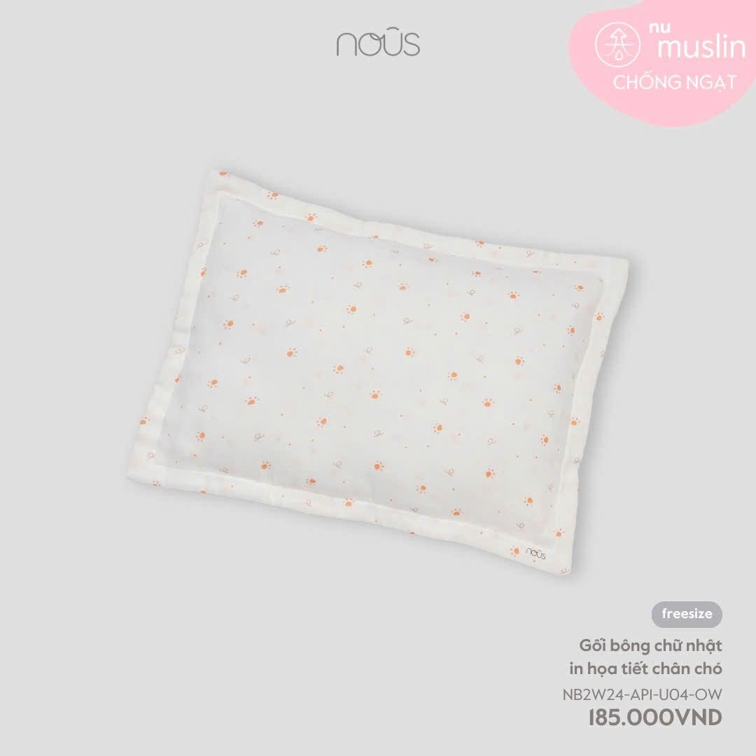 Nous Party - Gối bông chữ nhật in họa tiết NB2W24-AP1-U04-OW