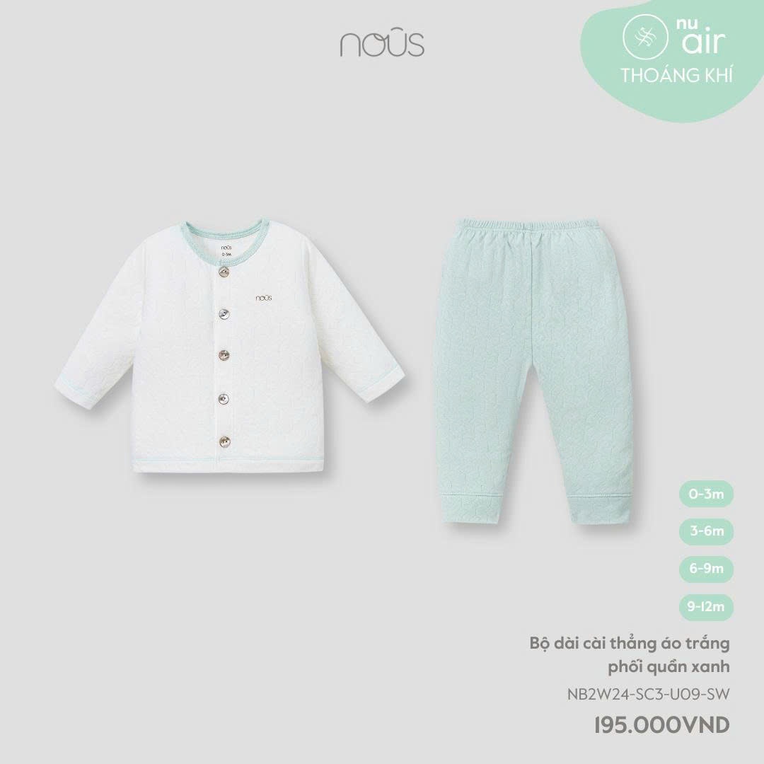 Nous Party - Bộ dài cài thẳng phối màu NB2W24-SC3-U09-SW