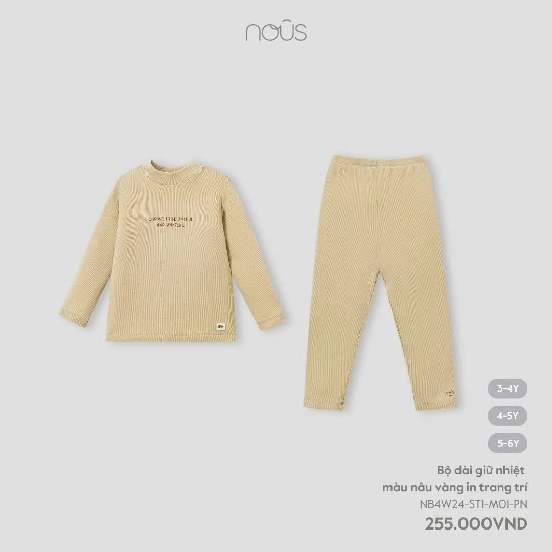 Nous Party - Bộ dài giữ nhiệt in trang trí NB4W24-ST1-M01-PN