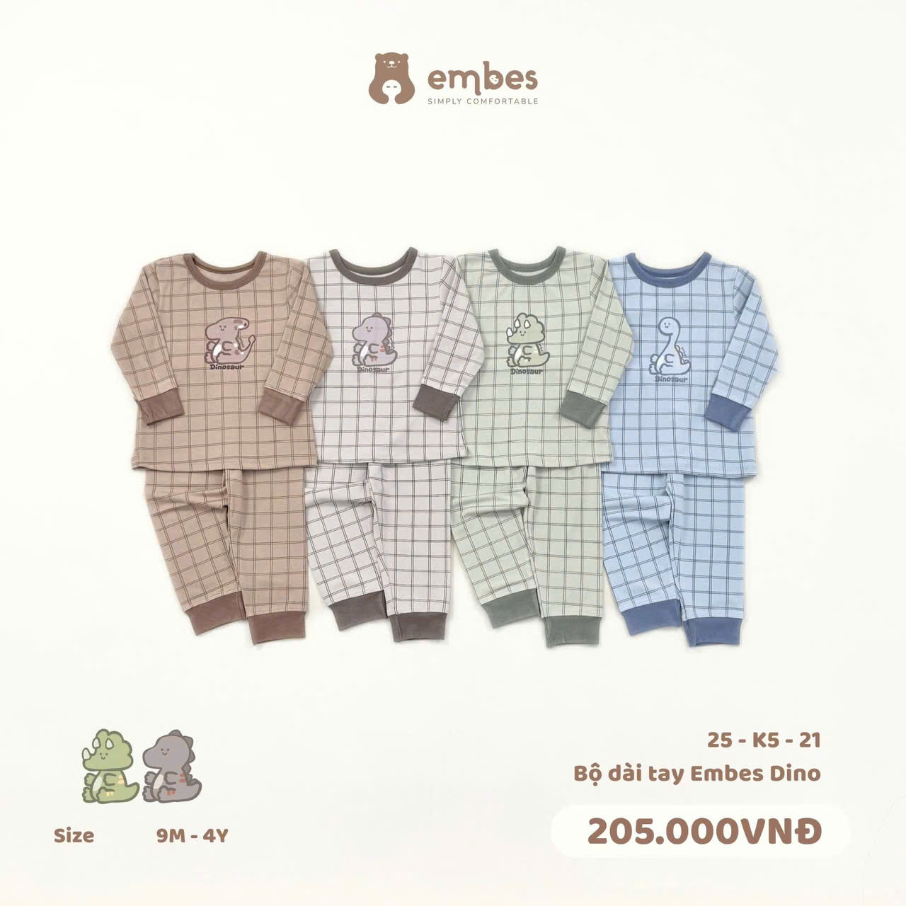 Embes - Bộ dài tay embes Dino EBS25-K5-21