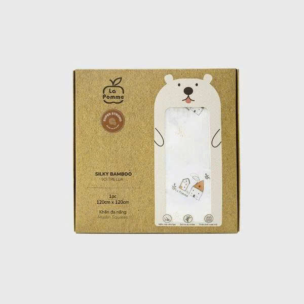 Lapome - Set 2 khăn đa năng sợi tre lụa 75x75cm K002
