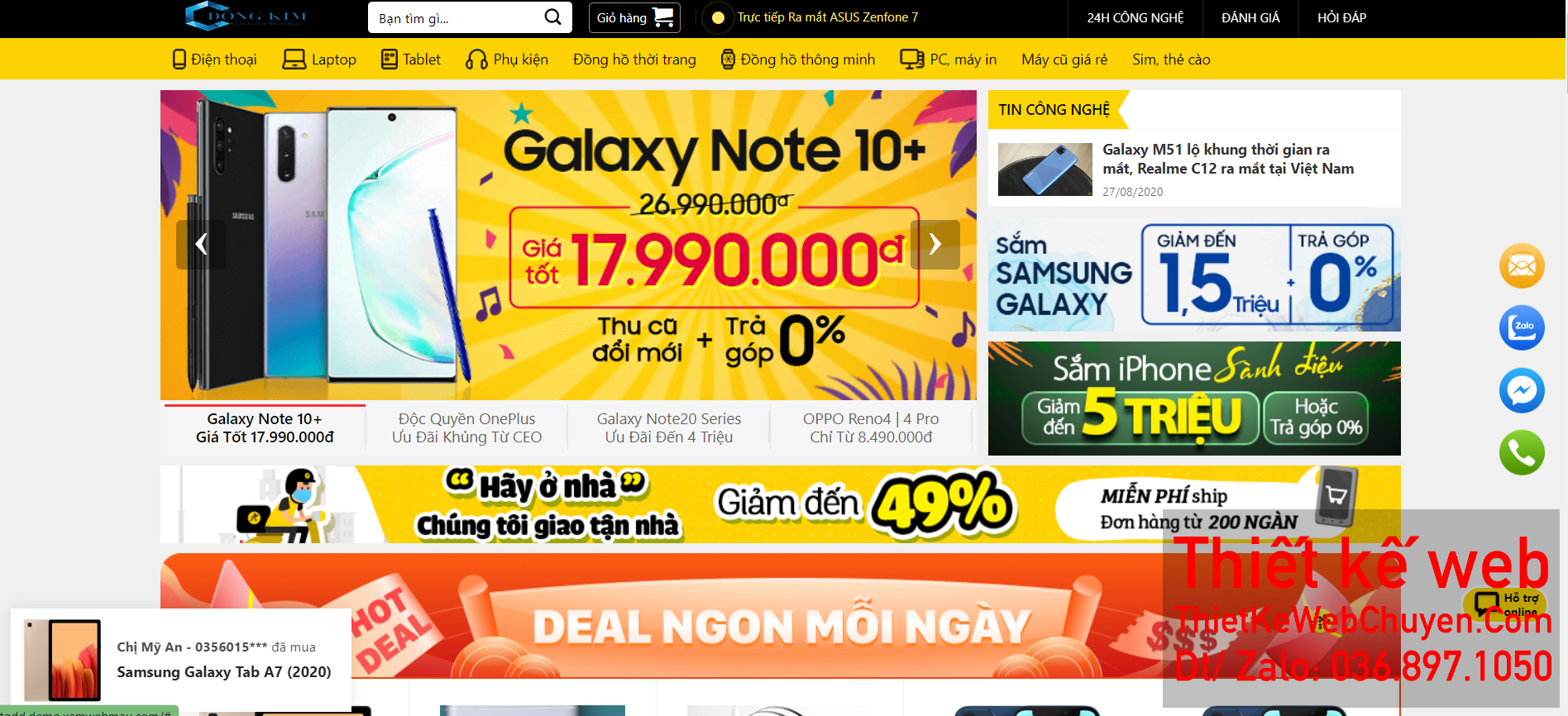 Tối ưu gian hàng online trên Website riêng