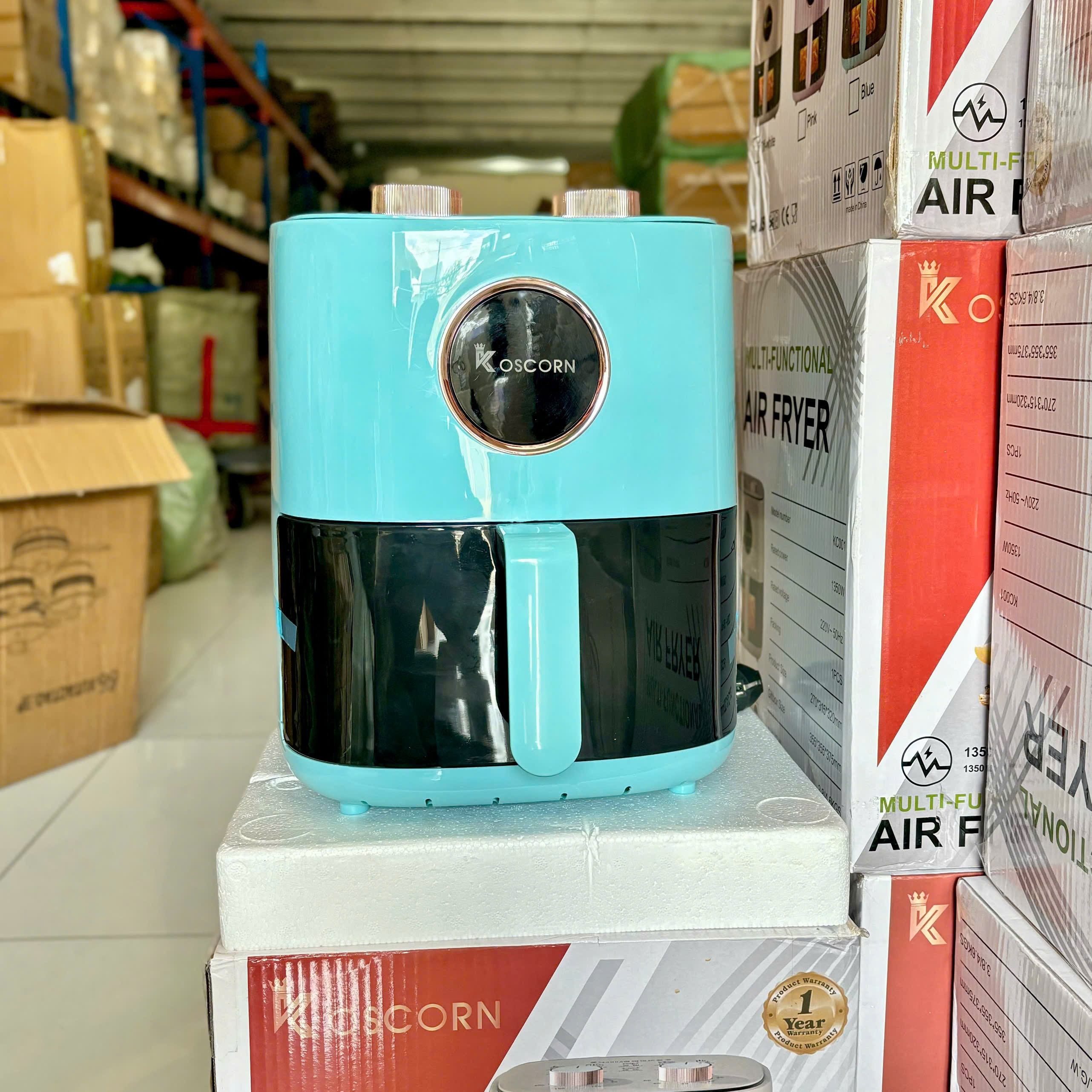[1] Nồi Chiên Không Dầu KOSCORN 15L - Lồng Vuông
