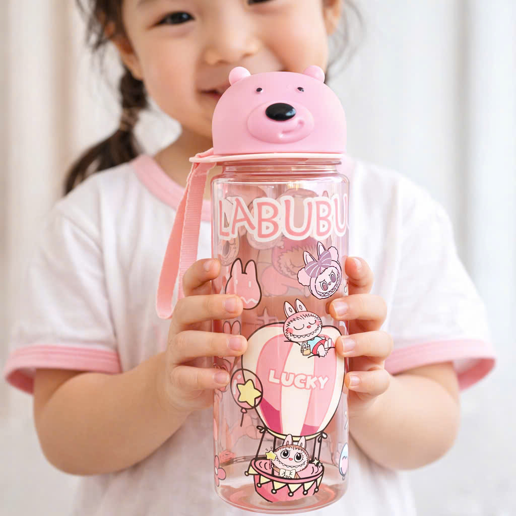 [100] Bình Nước Nhựa Labubu 800ml 039