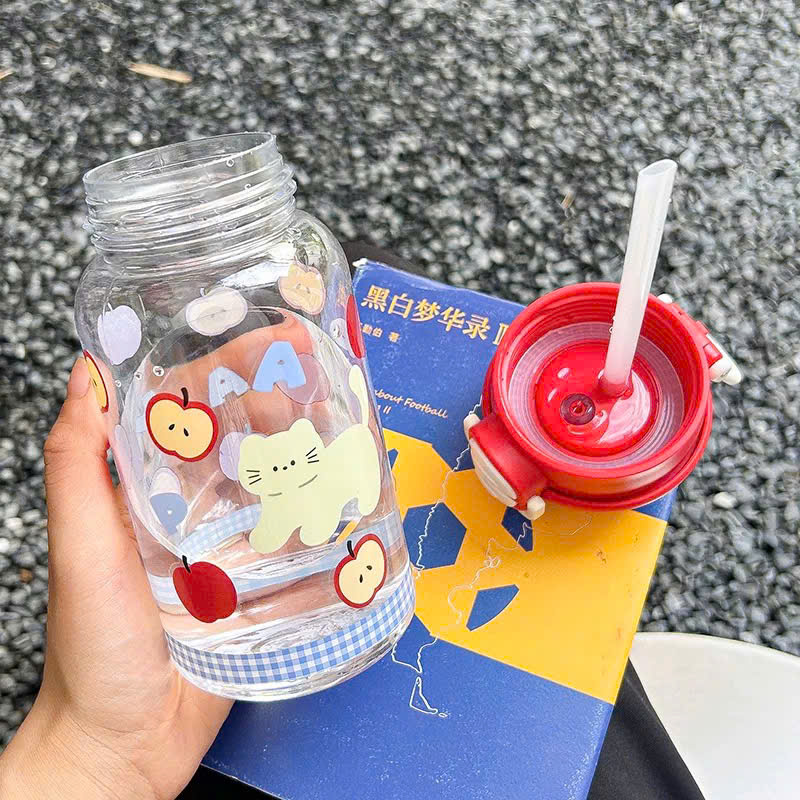 [100] Bình Nước Nhựa Trẻ Em Charm HELLO KITTY 550ml