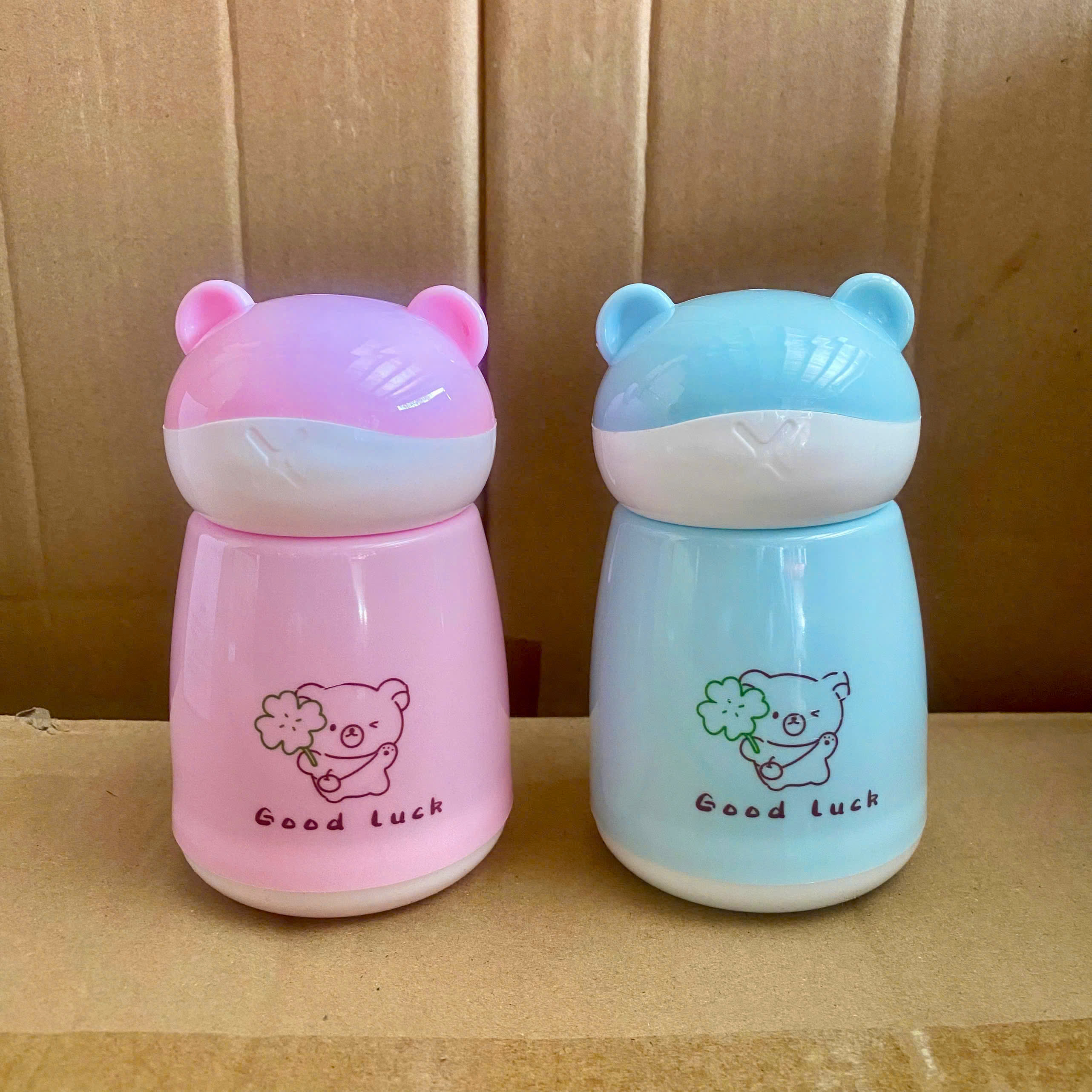 [100] Bình Thuỷ Tinh Tai Gấu GOODLUCK 320ml