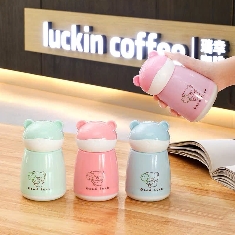 [100] Bình Thuỷ Tinh Tai Gấu GOODLUCK 320ml