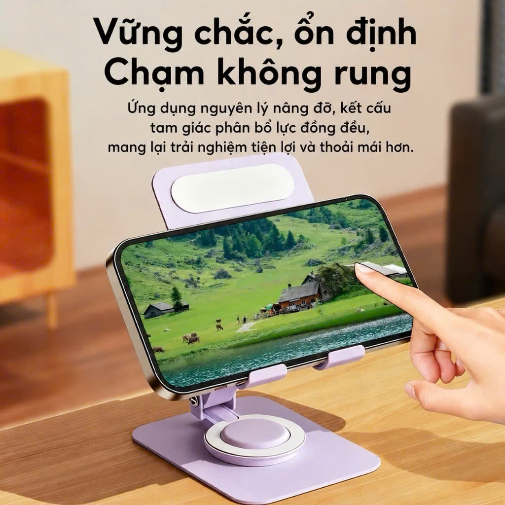 [100] Gía Đỡ Điện Thoại Kim Loại Xoay 360 PASTEL