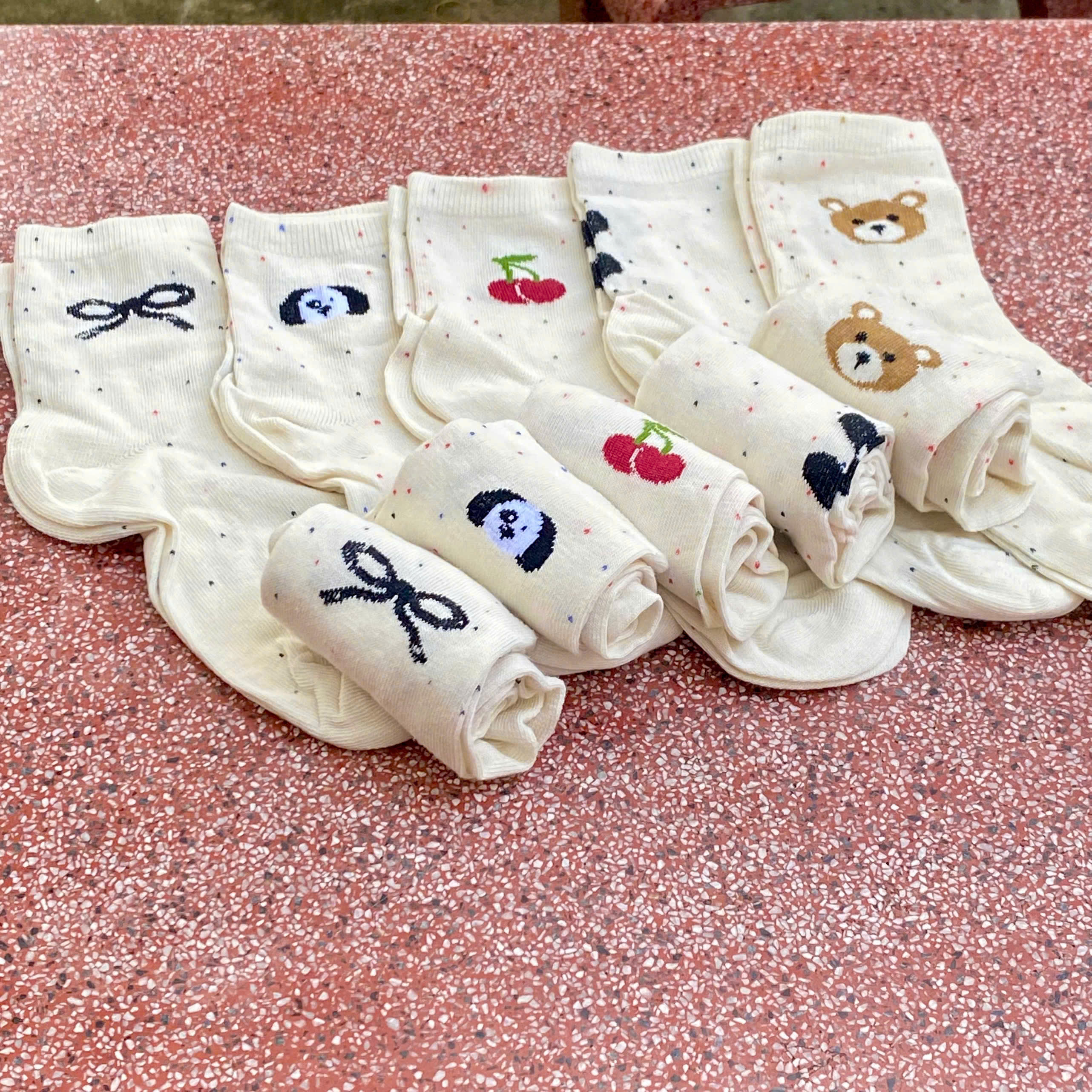 [100] Set 10 Đôi Tất MUỐI TIÊU Mix