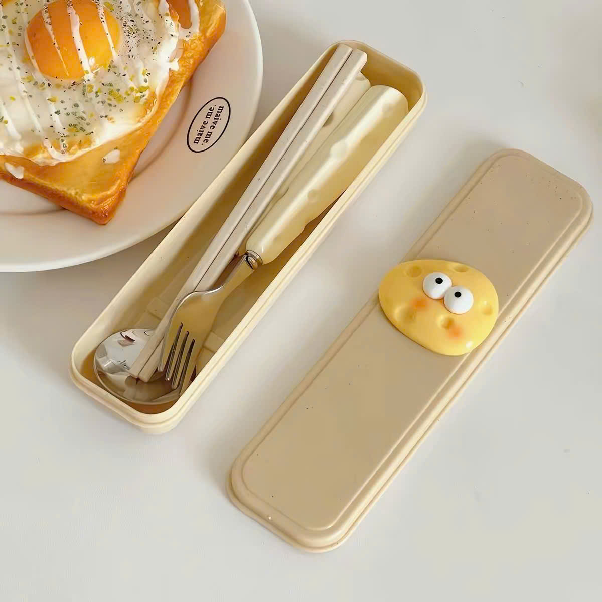 [100] Set 3 Muỗng Đũa Nĩa PHÔ MAI