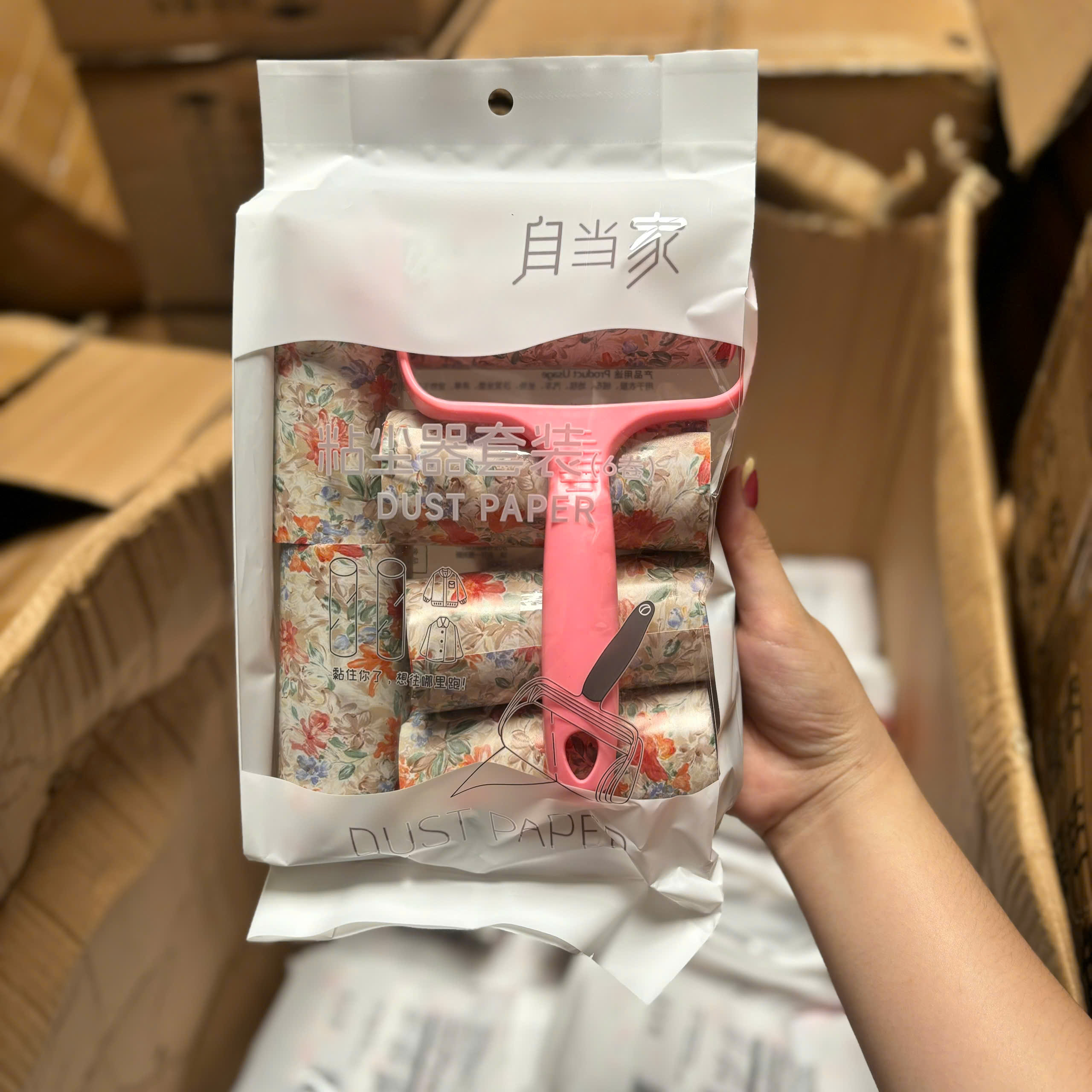 [100] Túi Cây Lăn Bụi Kèm 6 Cuộn Thay 2303