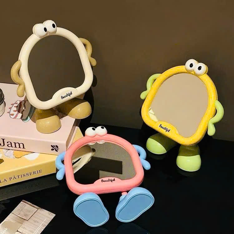 [105] Gương Để Bàn Hoạt Hình Có Chân BEAUTIFUL