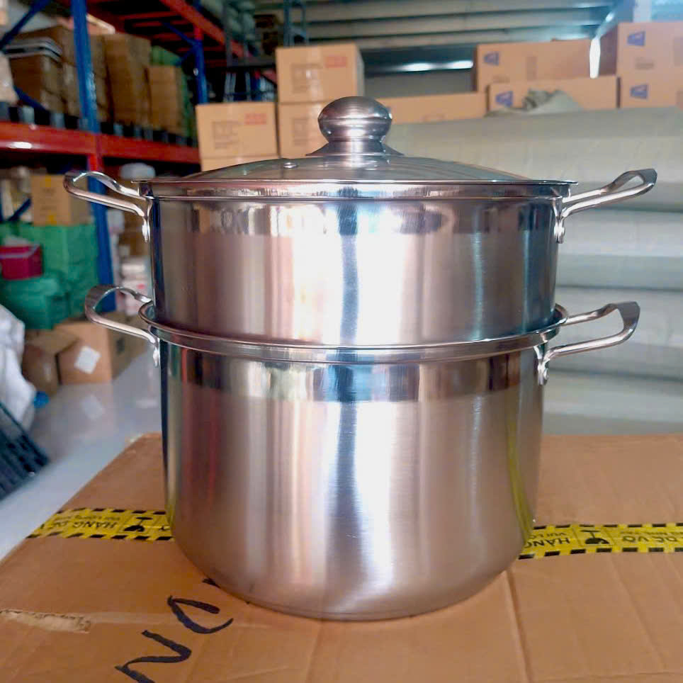 [12] Nồi Hấp Inox 2 Tầng Cách Thuỷ COOKING 28cm