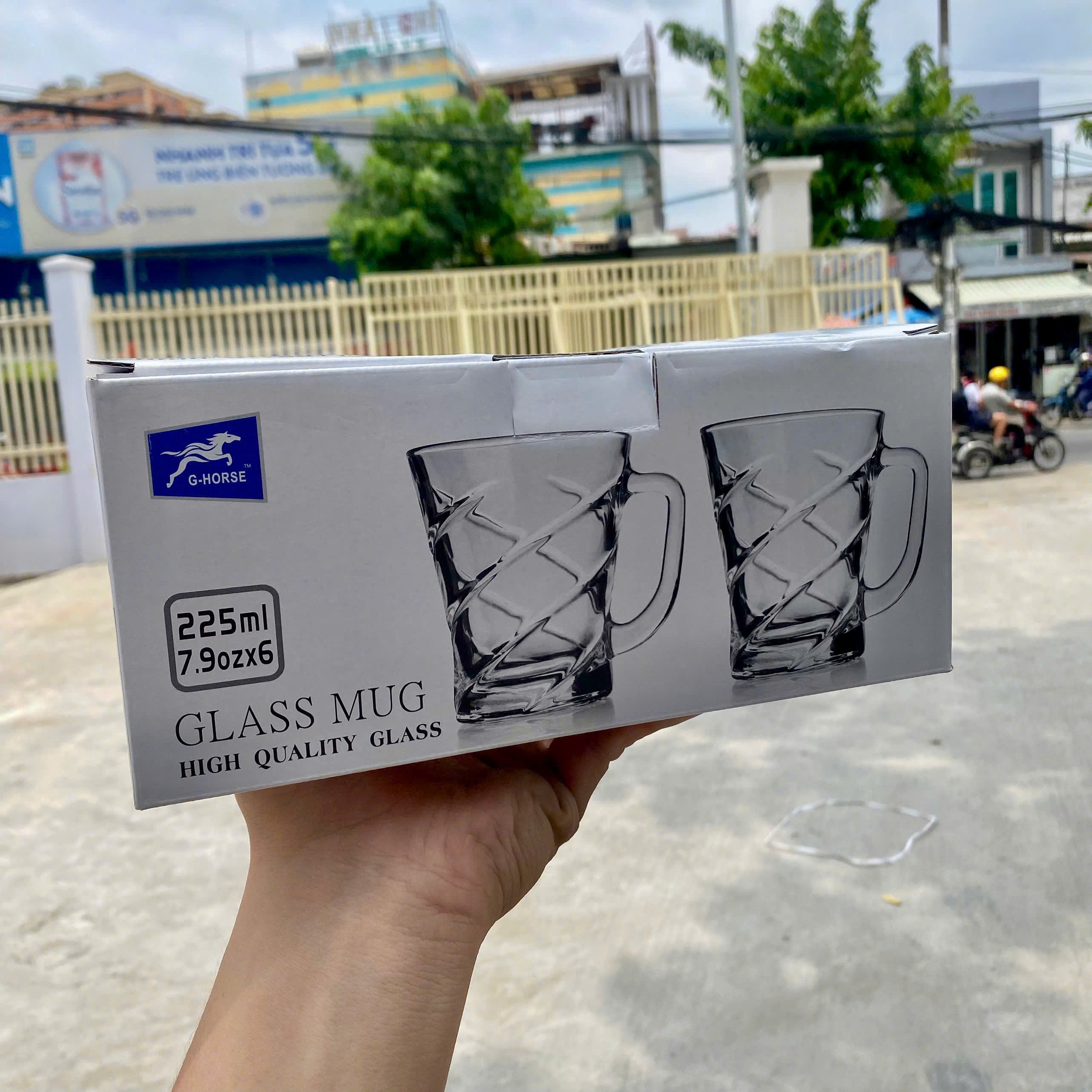 [12] Set 6 Ly Thủy Tinh CARO 225ml G-Horse BMZB27XW (V)