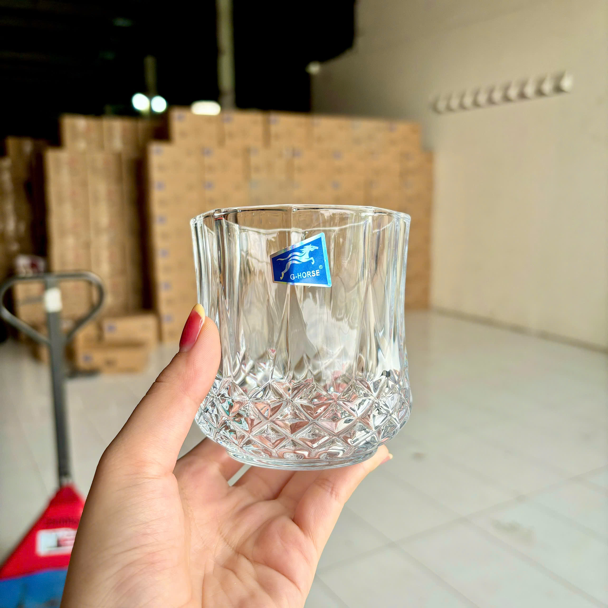 [12] Set 6 Ly Thủy Tinh CARO 225ml G-Horse BMZB27XW (V)