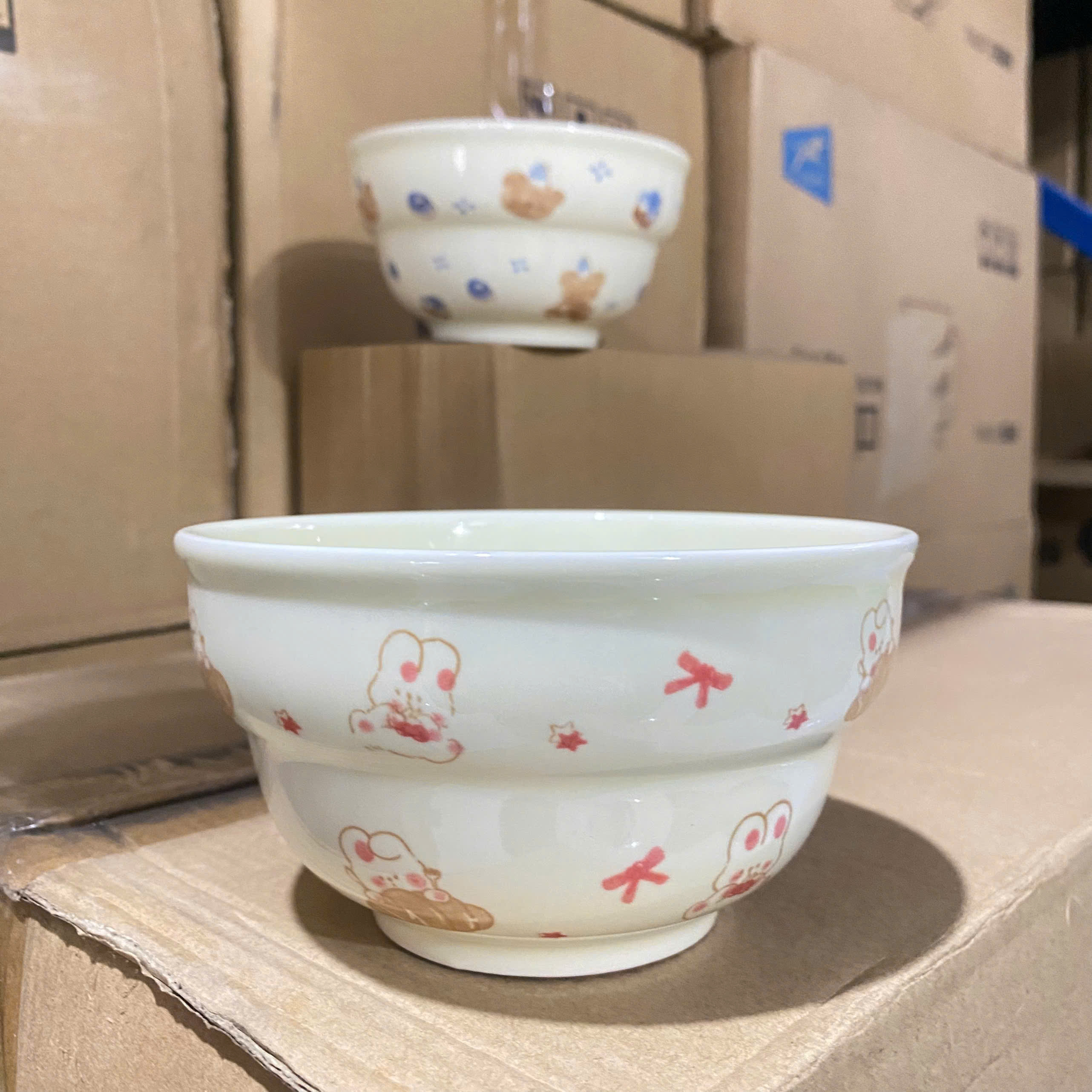 [120] Chén Sứ 4.5inch GẤU - THỎ SY12