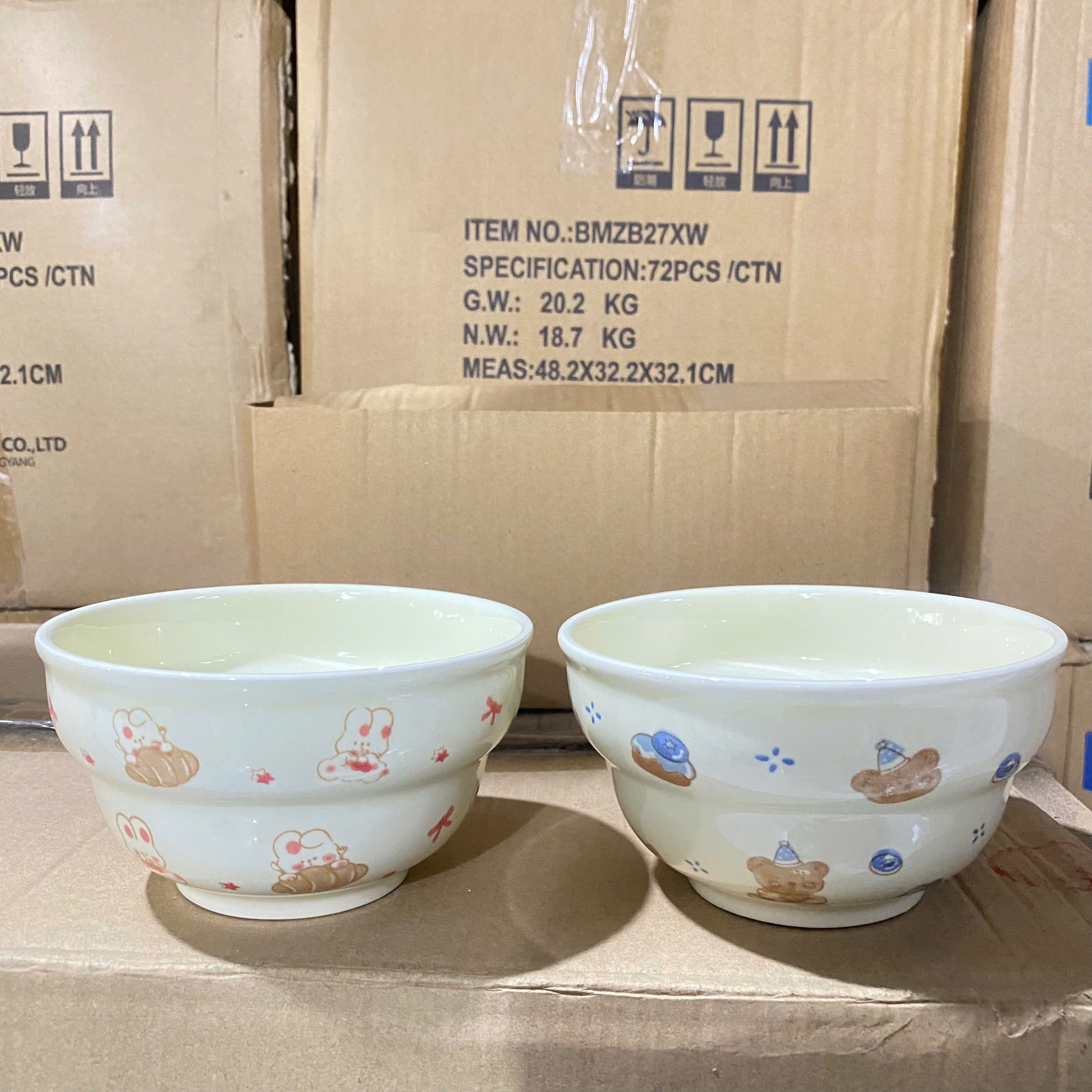 [120] Chén Sứ 4.5inch GẤU - THỎ SY12