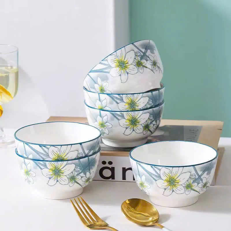 [120] Chén Sứ Hoa Thuỷ Tiên 4.5inch GL171