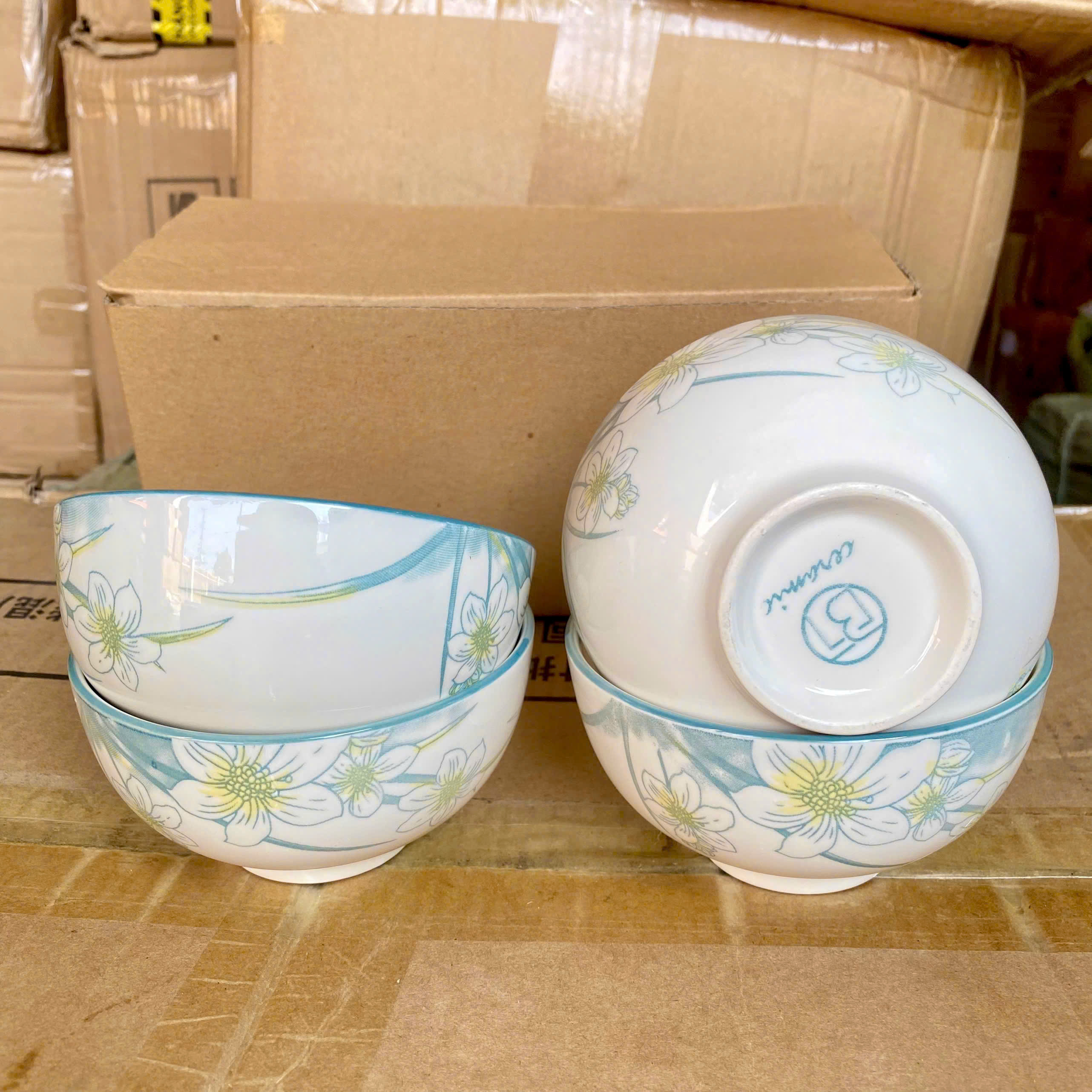 [120] Chén Sứ Hoa Thuỷ Tiên 4.5inch GL171