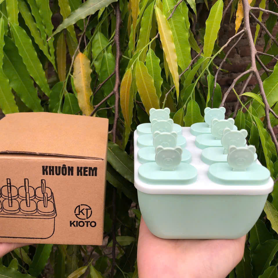 [120] Khuôn Làm Kem Gấu Xanh (FV)