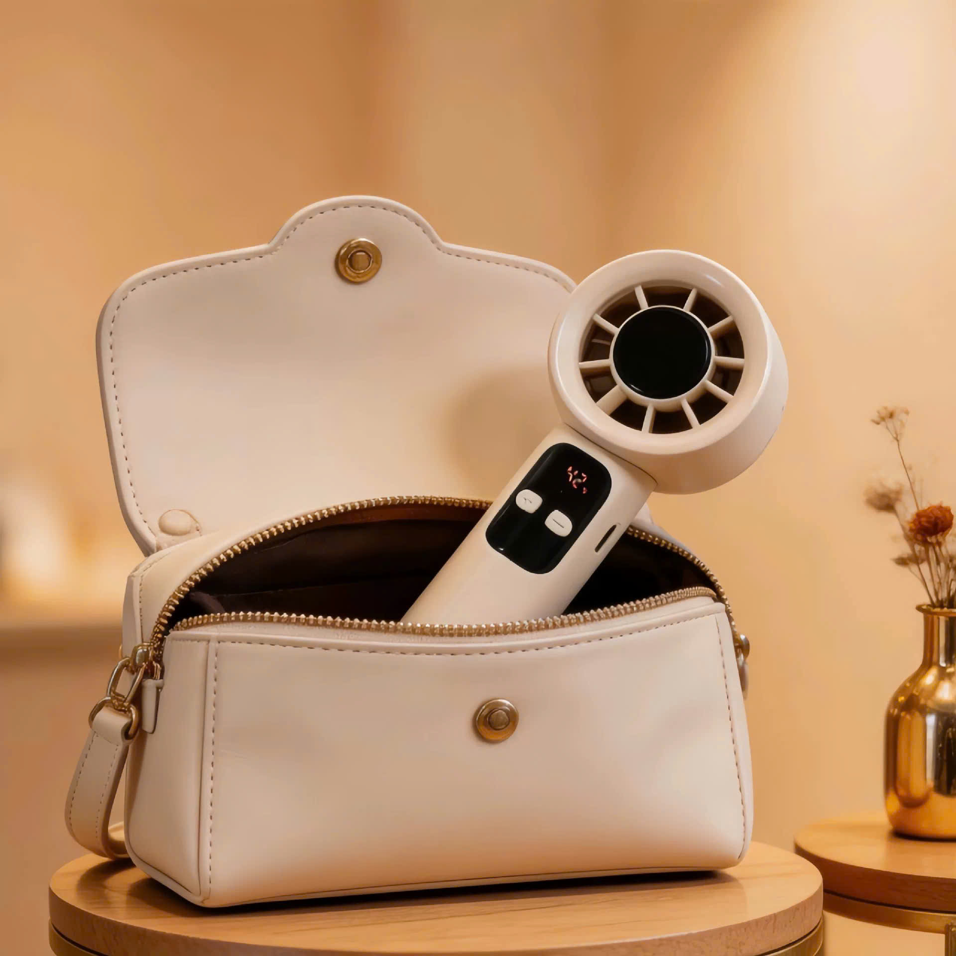 [120] Quạt Mini Cầm Tay Màn Hình Led JL8911