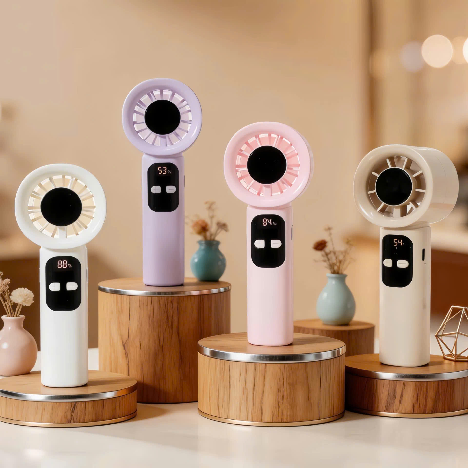 [120] Quạt Mini Cầm Tay Màn Hình Led JL8911