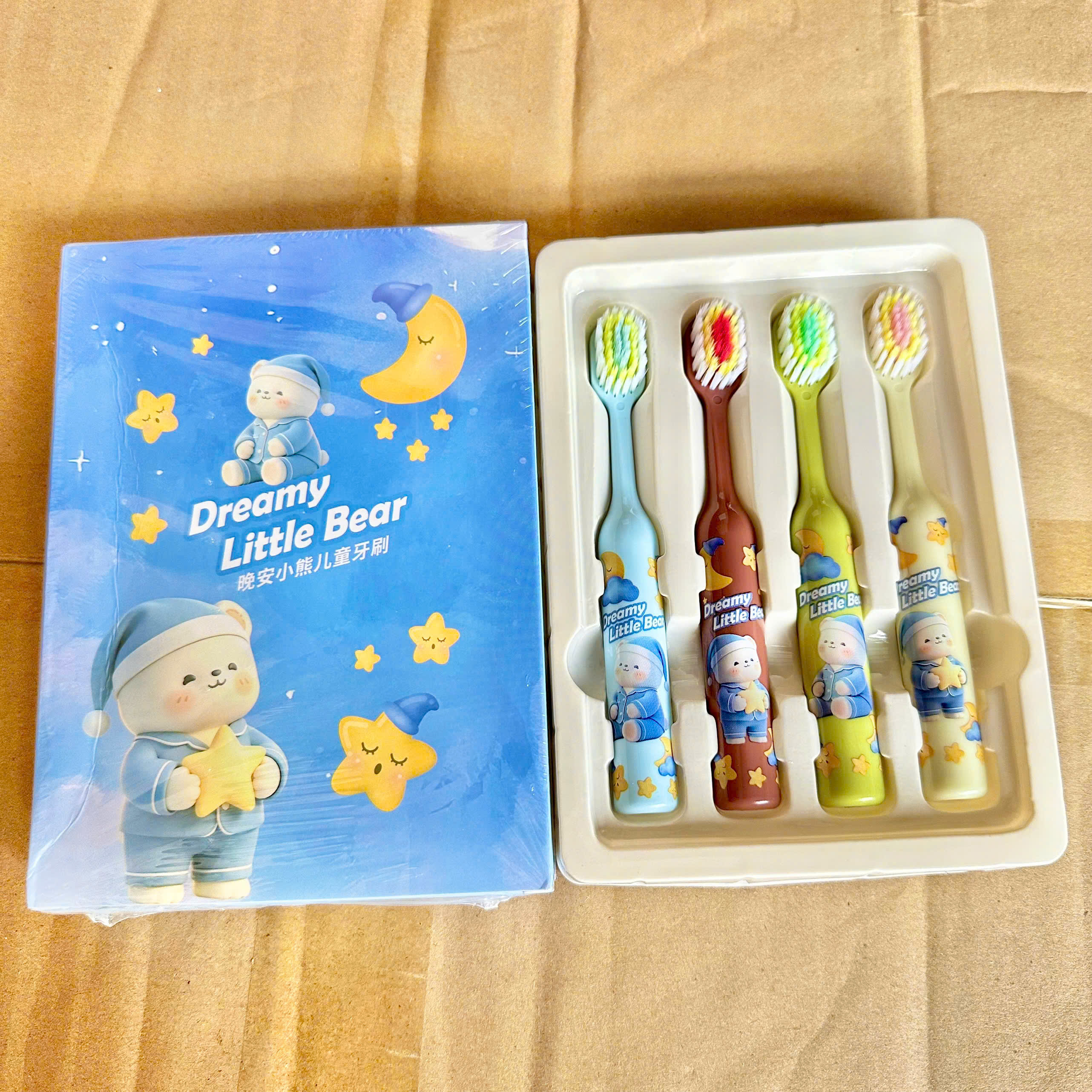 [120] Set 4 Bàn Chải Trẻ Em LITTLE BEAR
