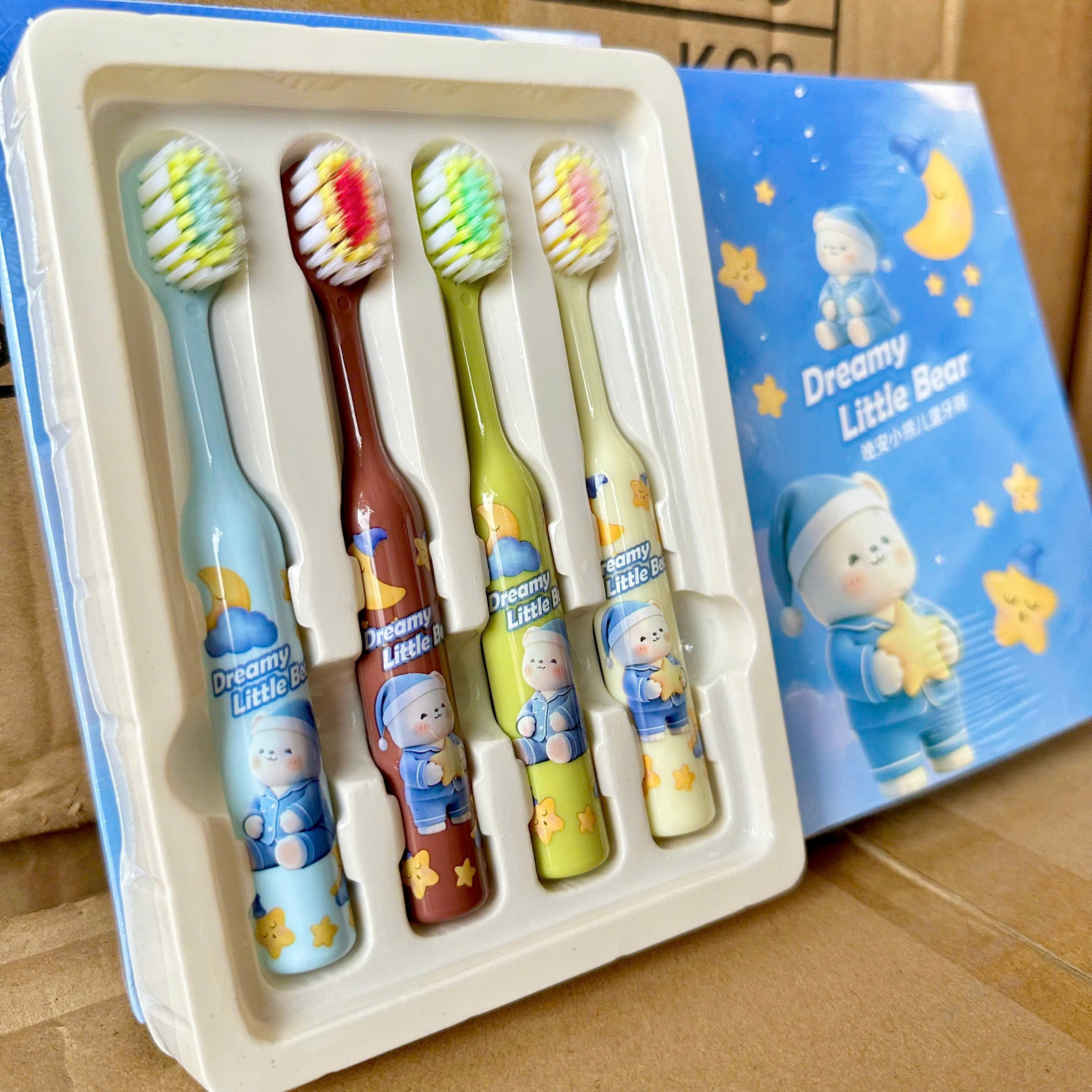[120] Set 4 Bàn Chải Trẻ Em LITTLE BEAR