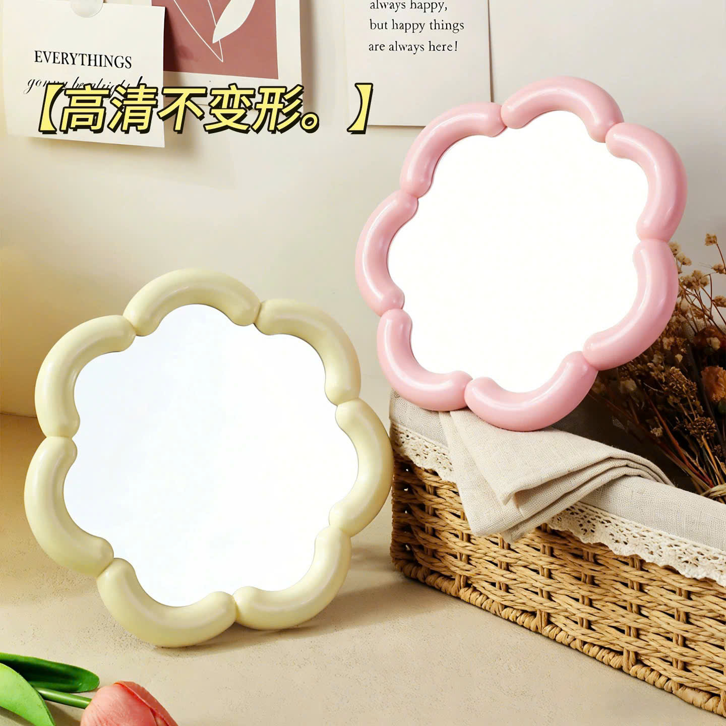 [125] Gương Để Bàn Hình HOA