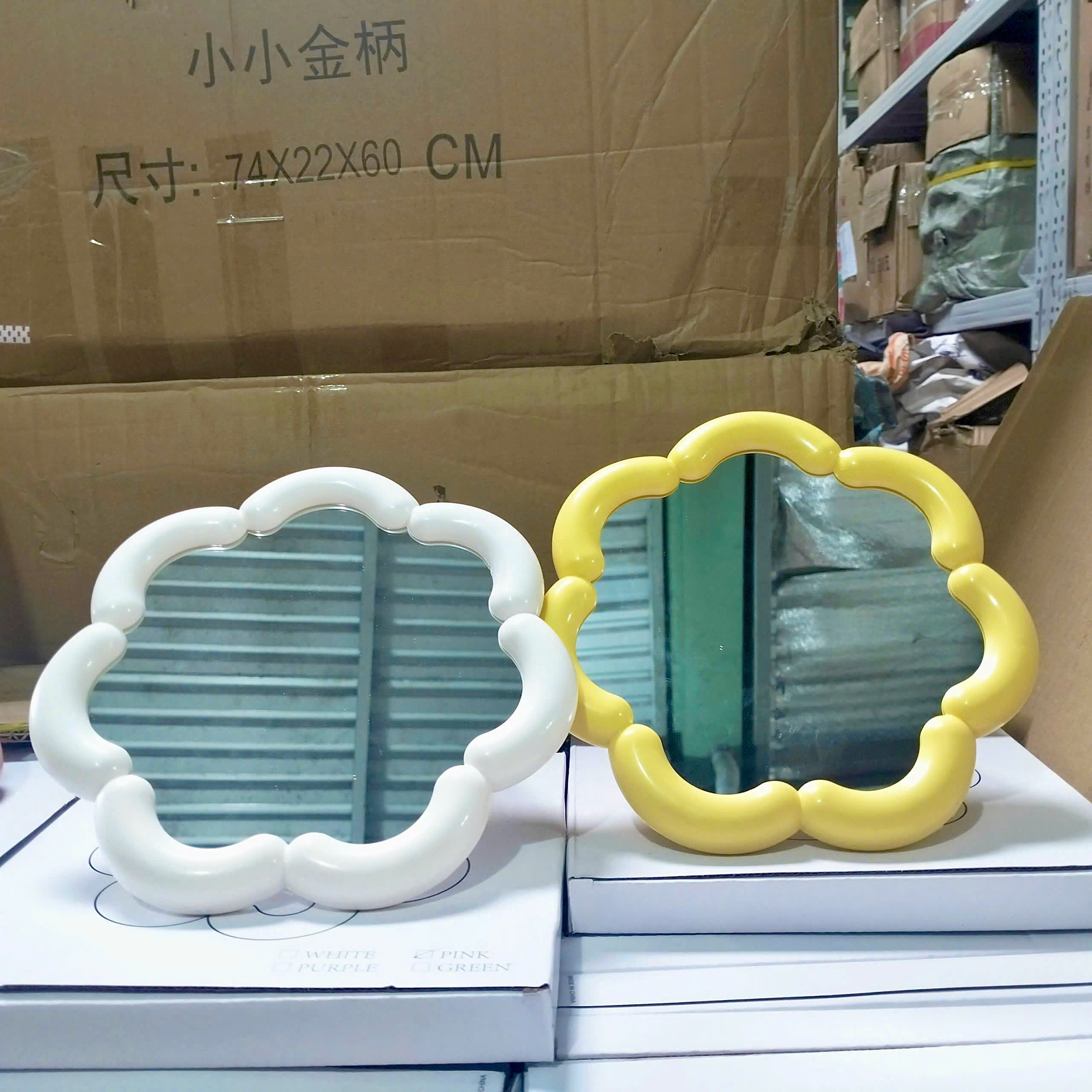 [125] Gương Để Bàn Hình HOA