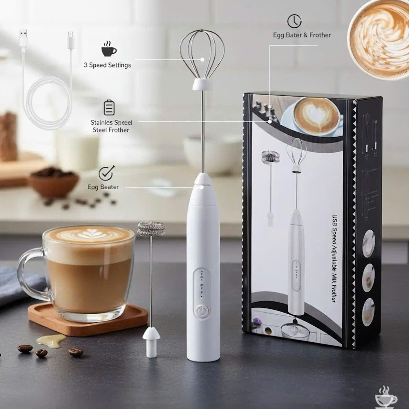 [100] Máy Tạo Bọt Cà Phê