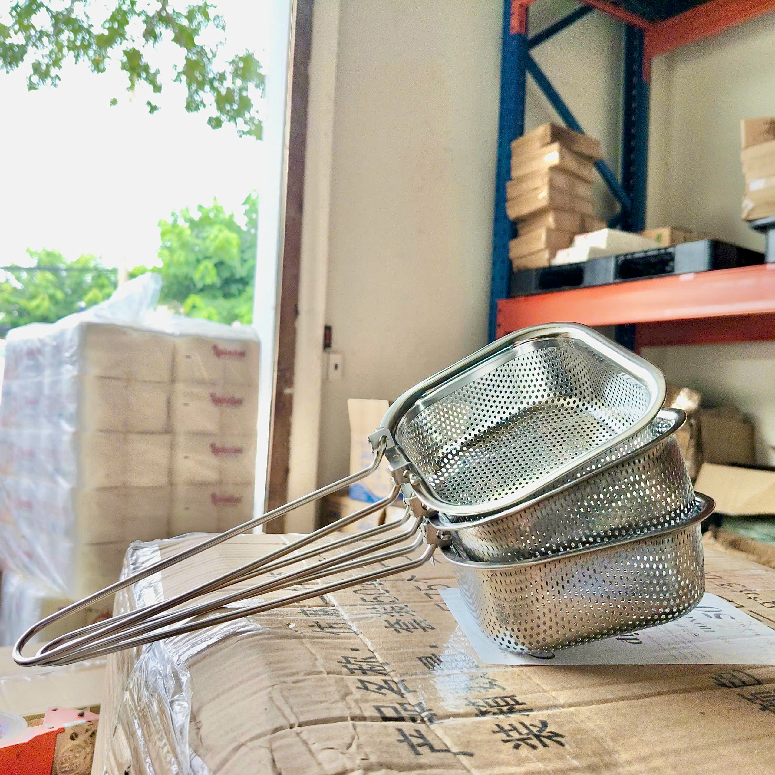 [160] Vá Lưới Inox Lọc Đồ Ăn VUÔNG