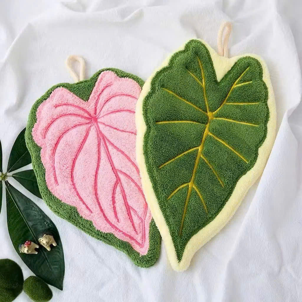 [189] Khăn Lau Tay Hình LÁ