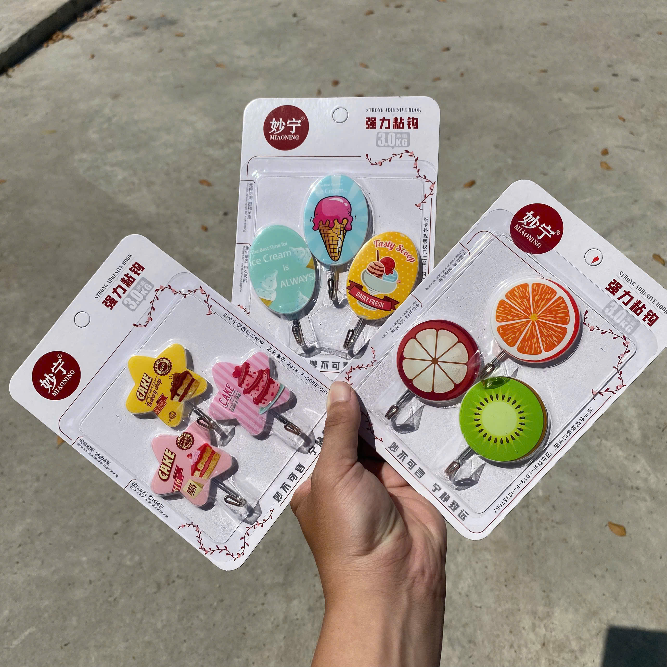 [200] Set 3 Móc Dán Tường TRÁI CÂY 9302