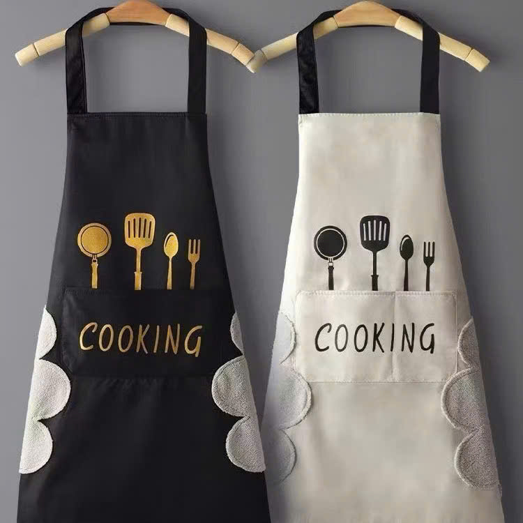 [200] Tạp Dề Nấu Ăn Cooking Có LAU TAY