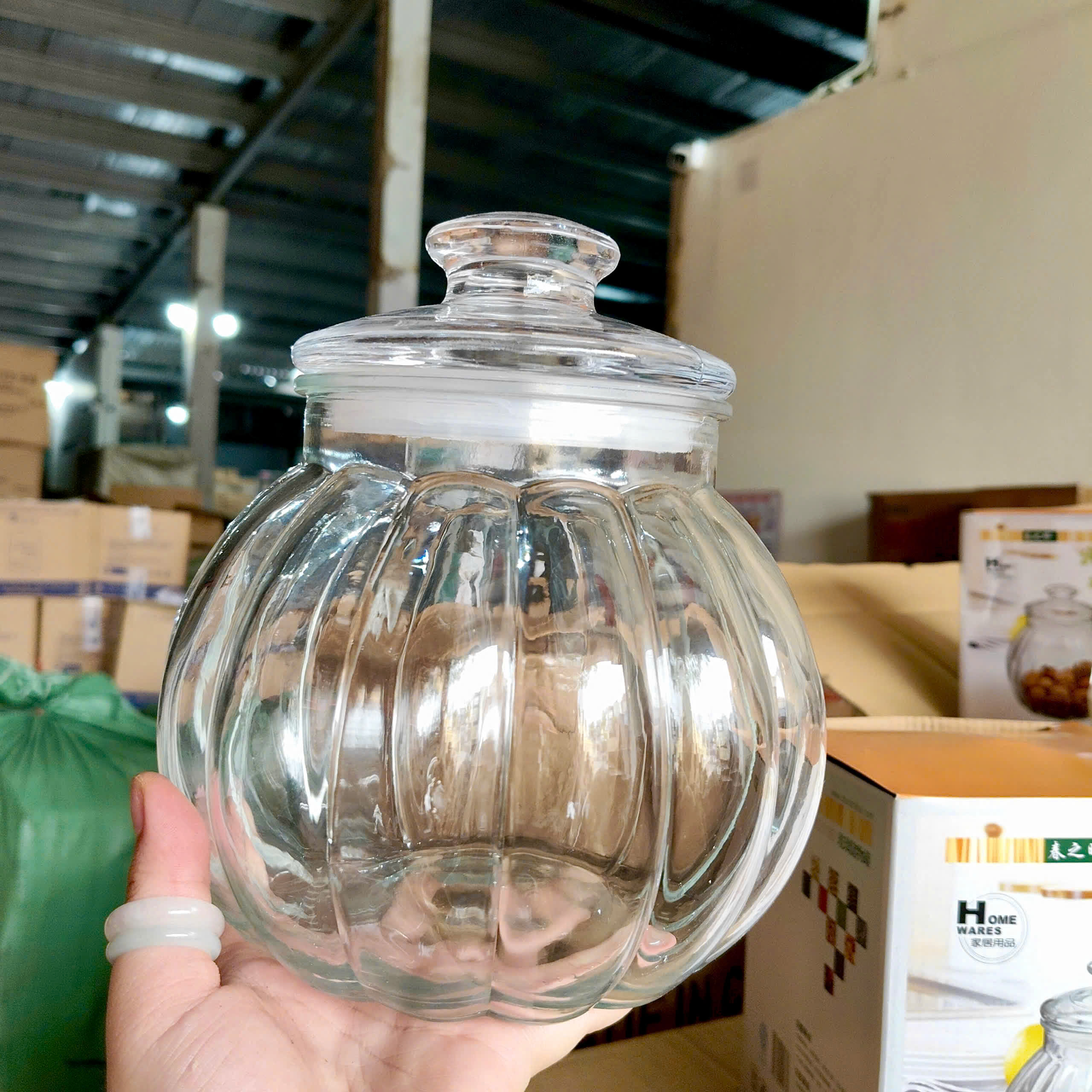 [24] Hũ Thủy Tinh Hình QỦA Bí 1900ml 1188