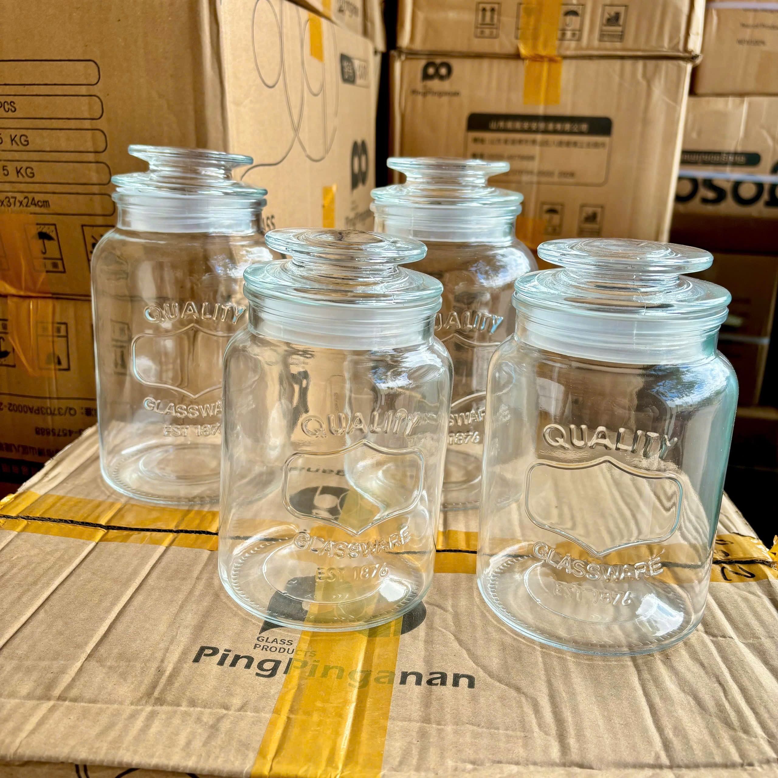 [24] Hủ Thủy Tinh Nắp Thủy Tinh 1876M 1500ml (V)