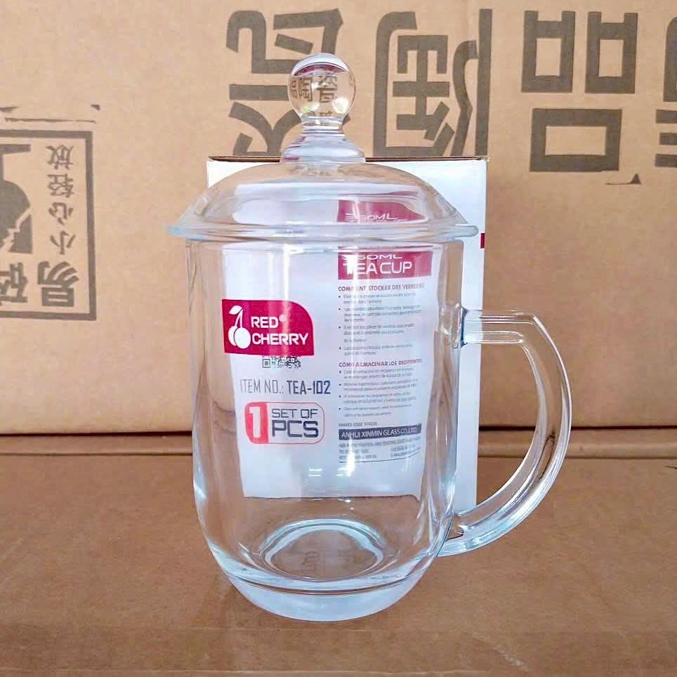 [24] Ly Thủy Tinh RED CHERRY Có Nắp 102