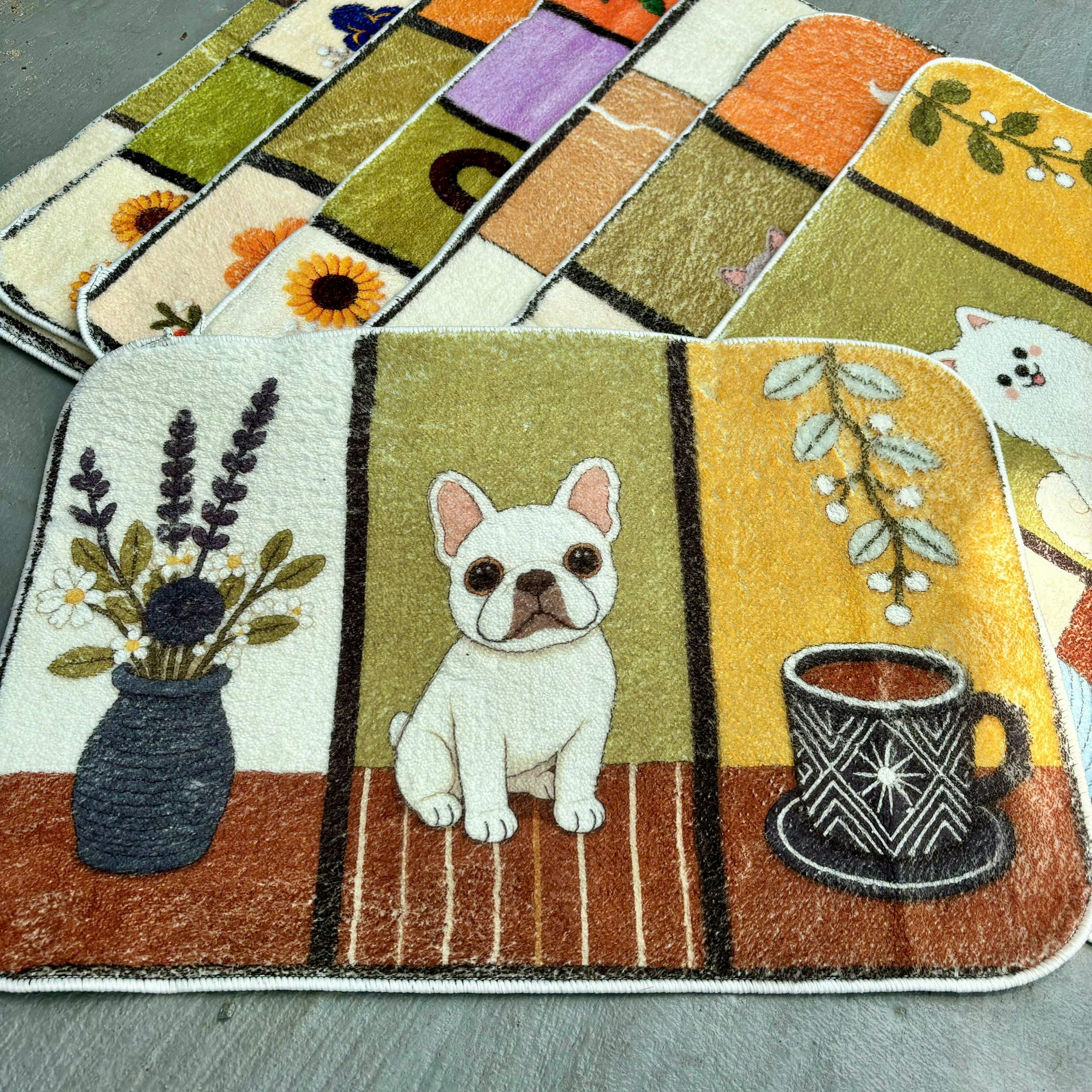 [250] Thảm Chân Cừu Đế Nhựa VINTAGE