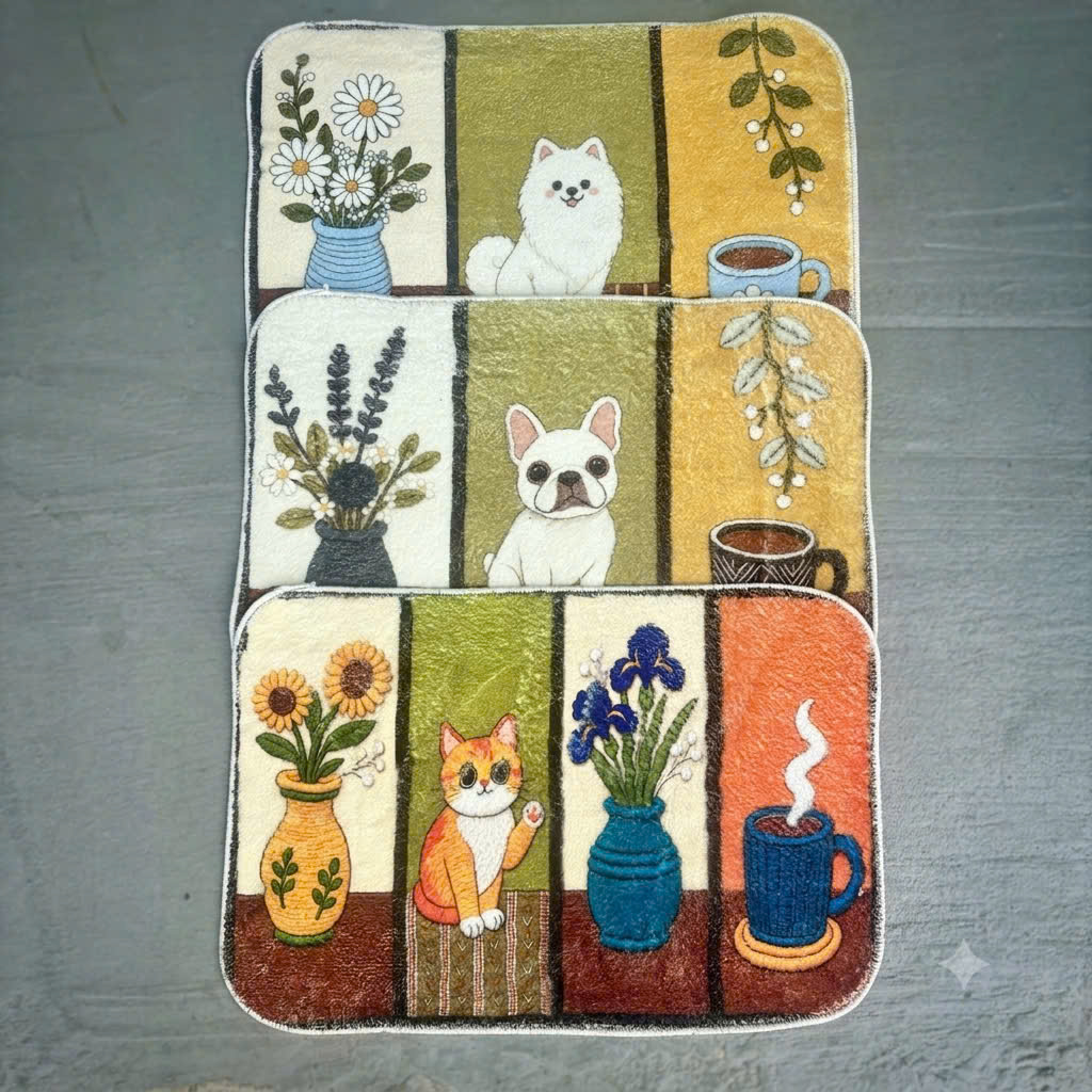 [250] Thảm Chân Cừu Đế Nhựa VINTAGE