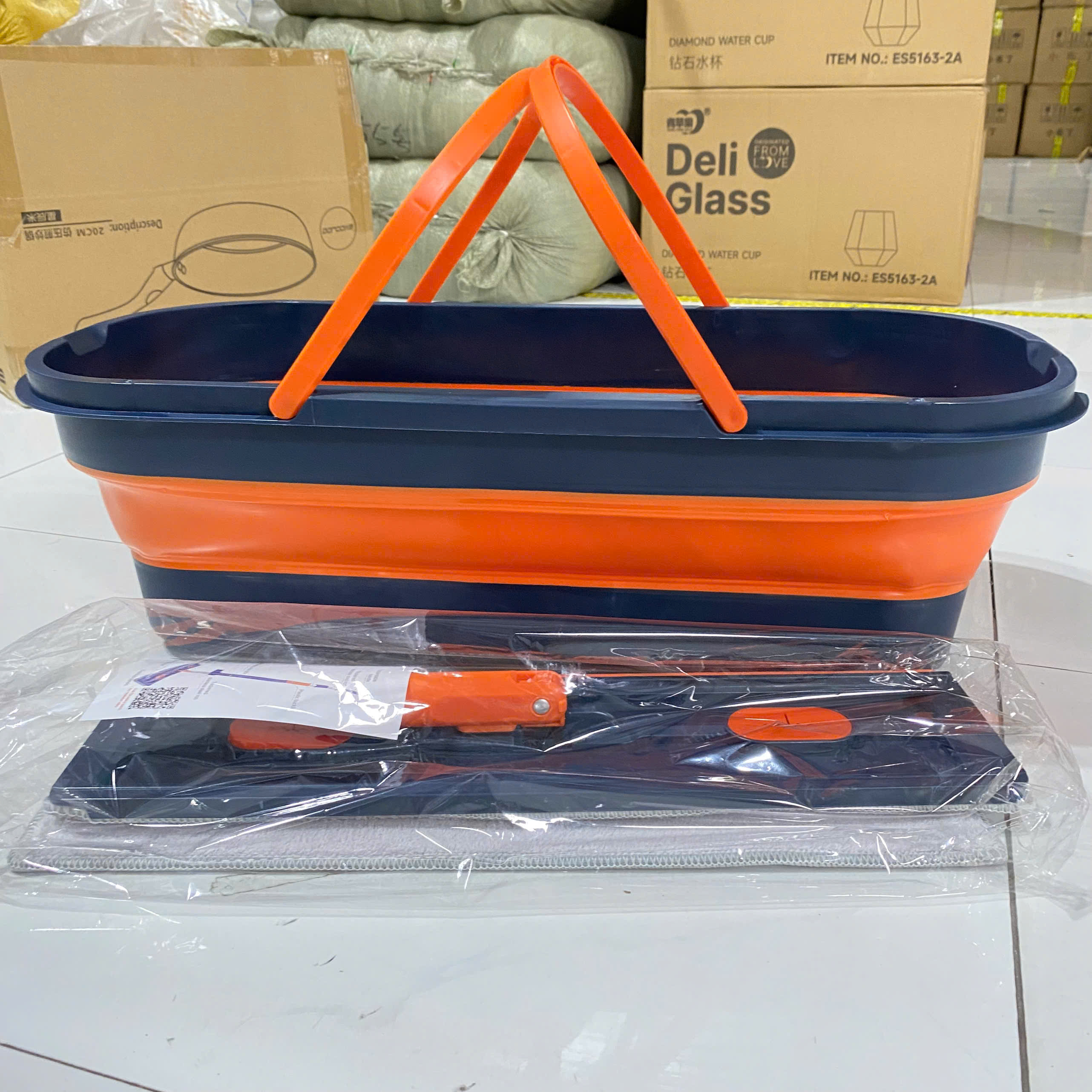 [30] Cây Lau Nhà Kèm Chậu Gấp Gọn