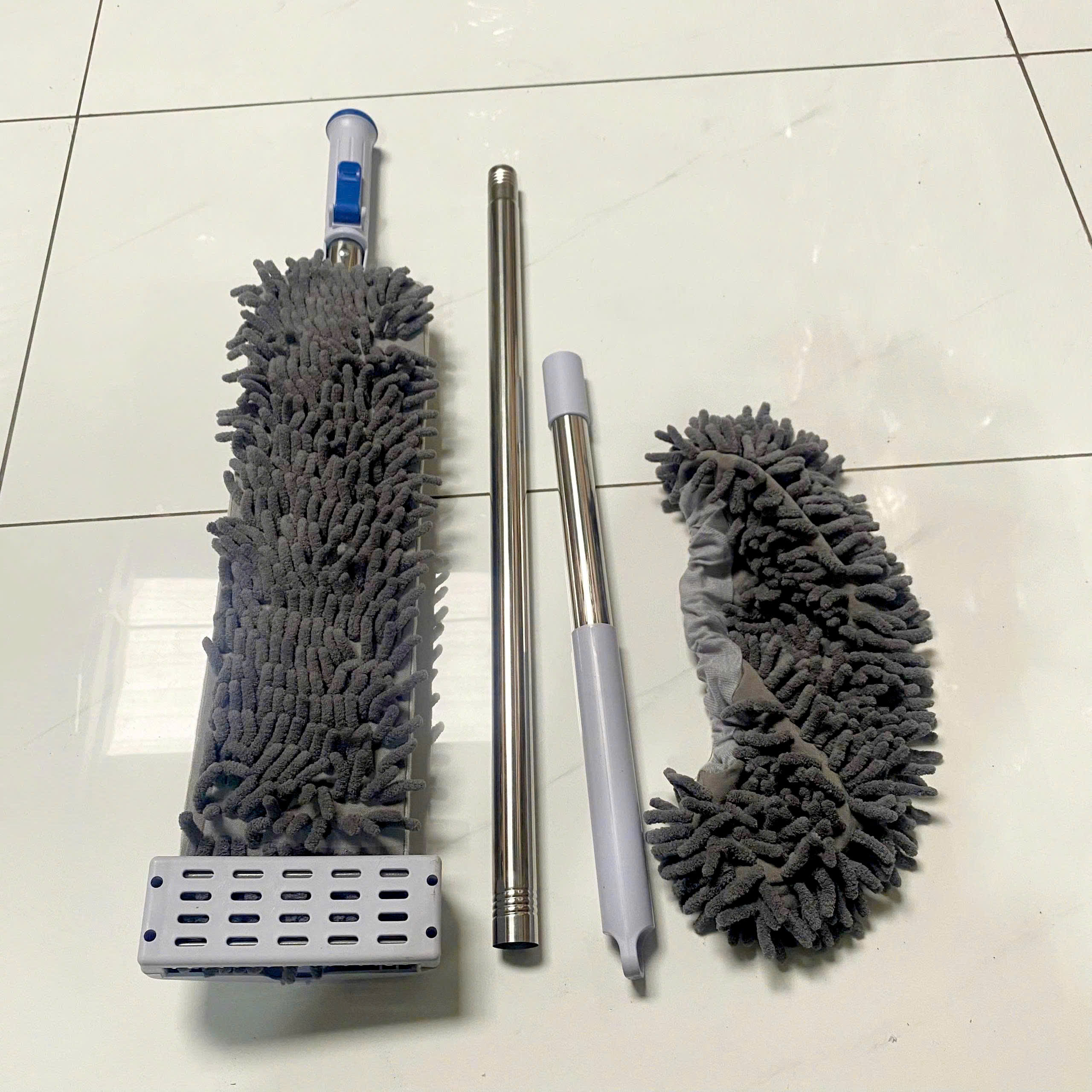 [30] Cây Lau Nhà Vắt Phẳng Micro Fiber 2 Miếng Thay