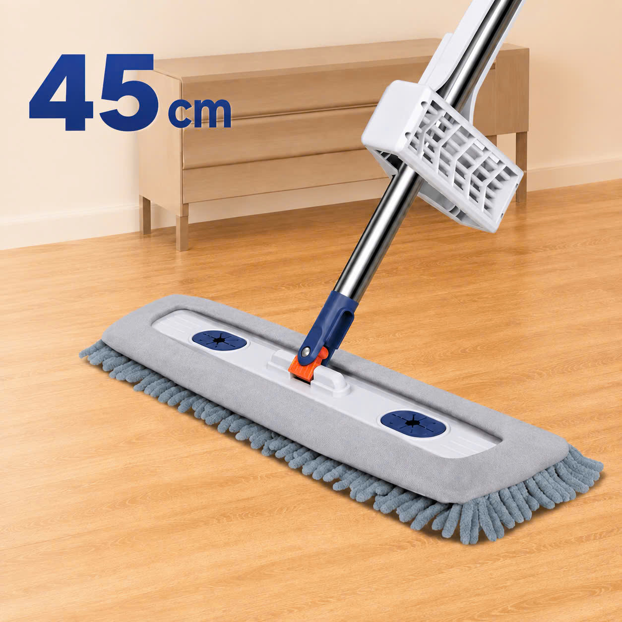[30] Cây Lau Nhà Vắt Phẳng Micro Fiber 2 Miếng Thay