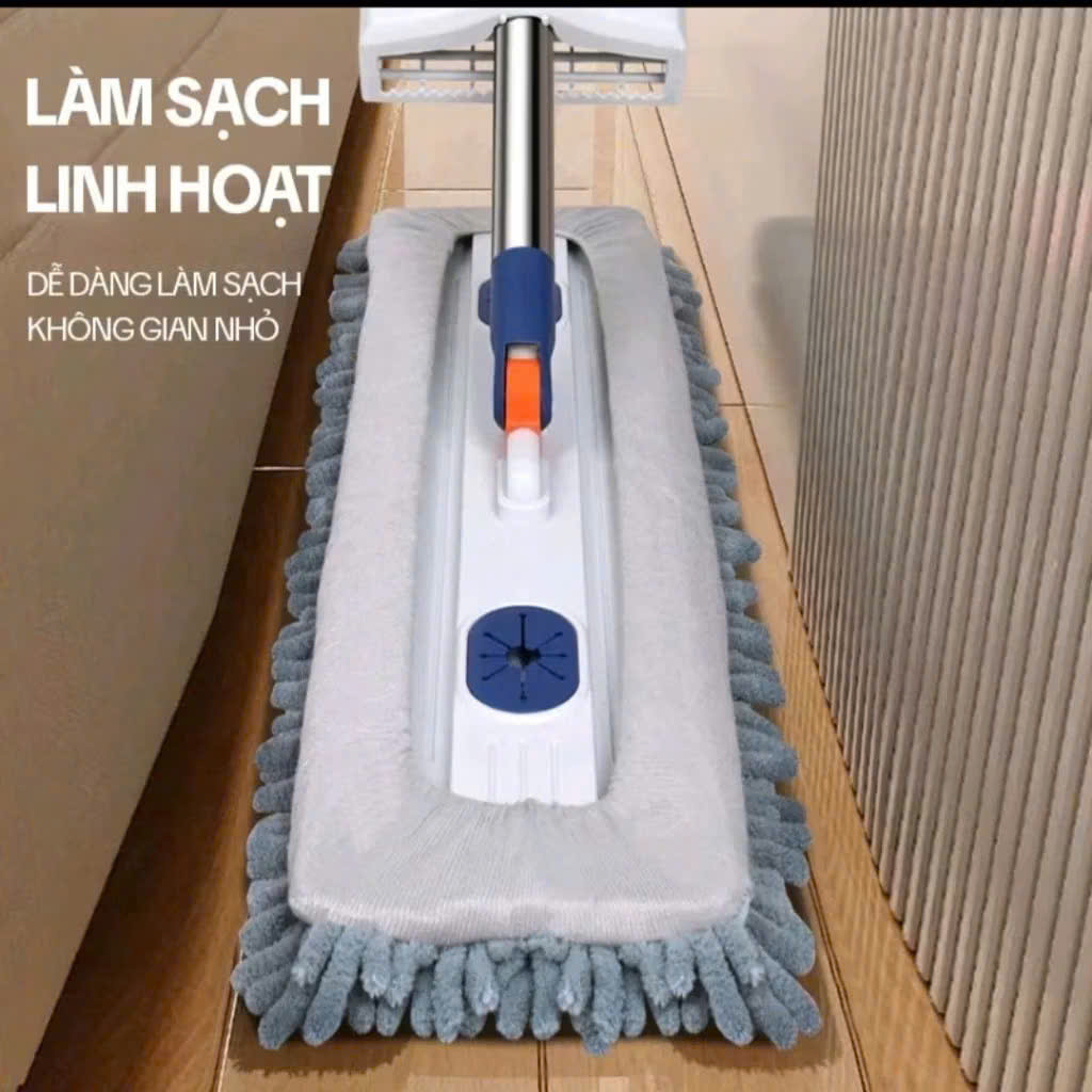 [30] Cây Lau Nhà Vắt Phẳng Micro Fiber 2 Miếng Thay