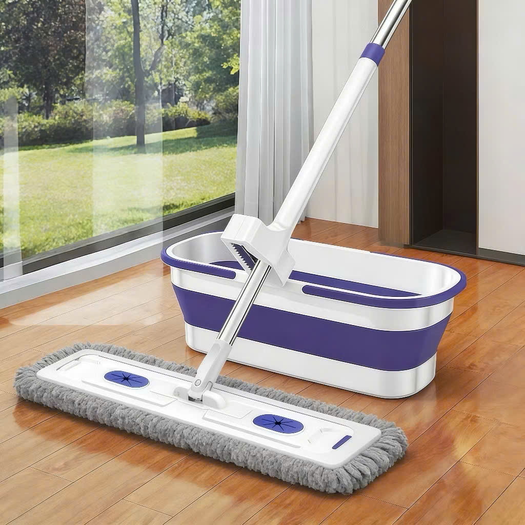 [30] Chậu Gấp Gọn Có Bánh Xe Bông Lau San Hô (2 miếng)